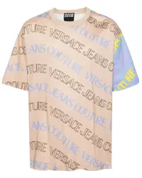 Versace Jeans T-Shirt in Colour-Block-Optik Nude