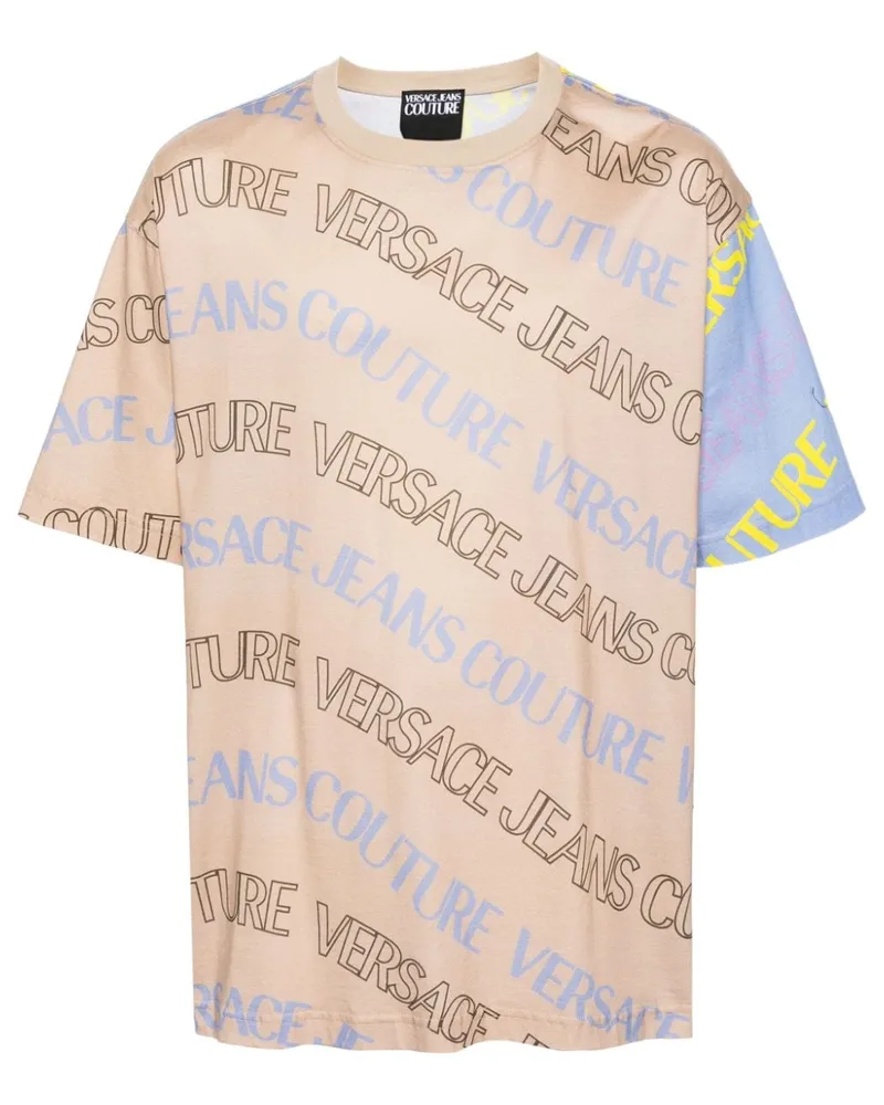 Versace Jeans T-Shirt in Colour-Block-Optik - Nude Nude