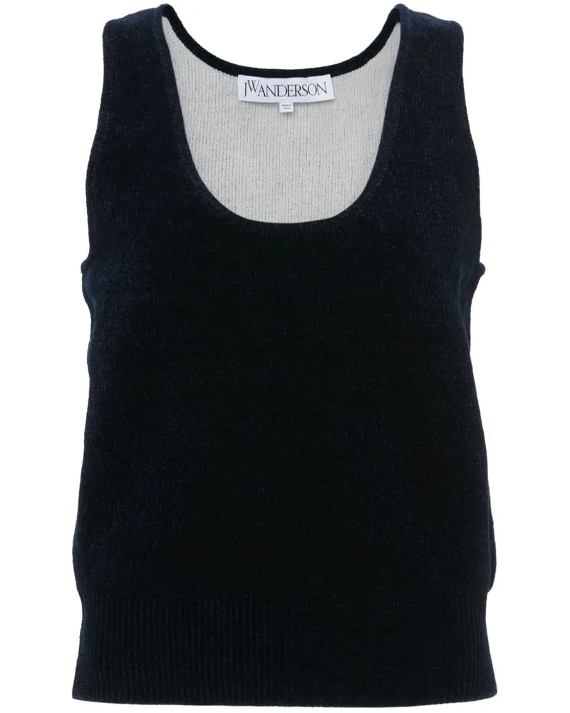 J.W.Anderson Chenille-Tanktop mit rundem Ausschnitt - Blau Blau