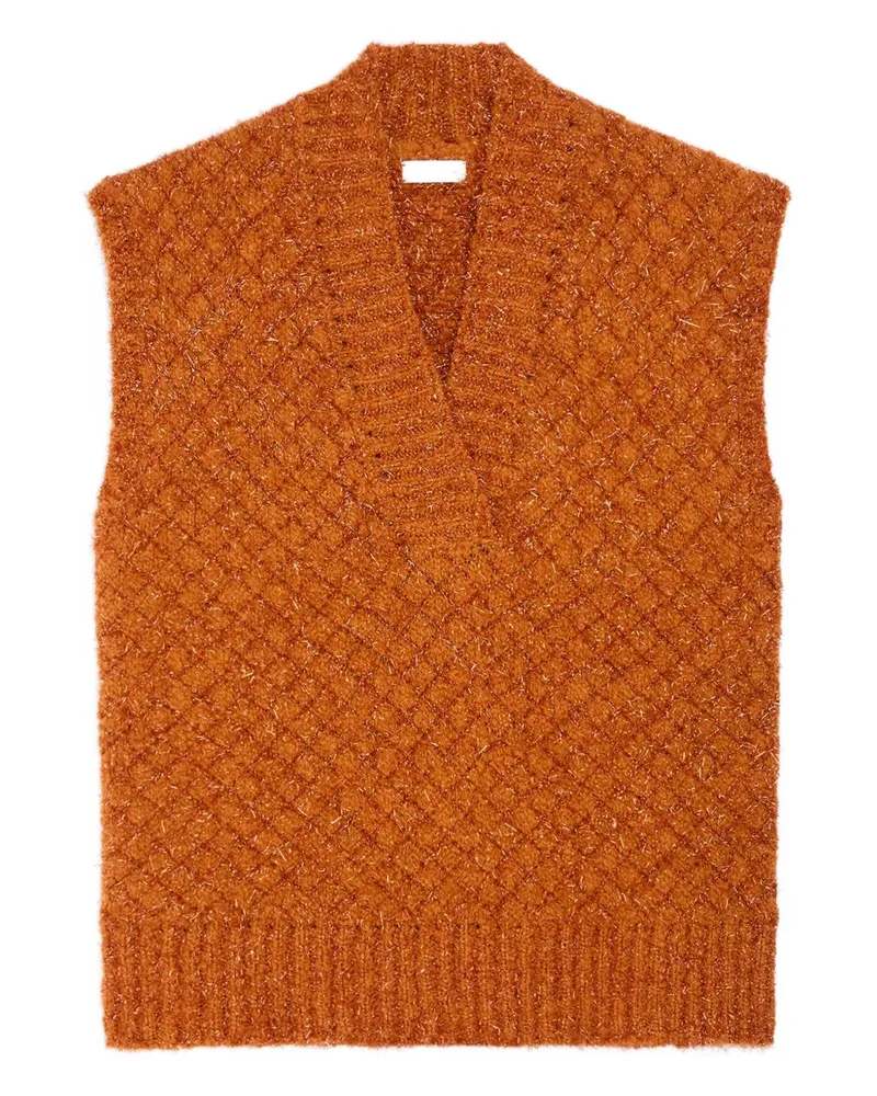 Dries van Noten Weste mit V-Ausschnitt - Orange Orange