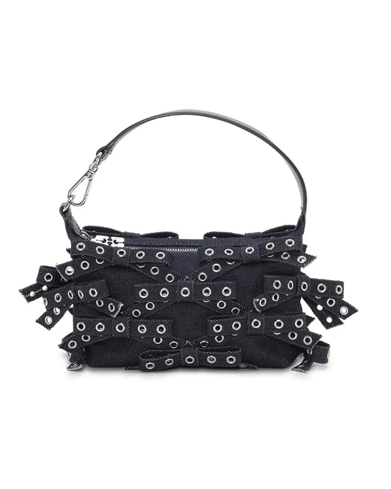 Ganni Kleine Butterfly Handtasche - Blau Blau
