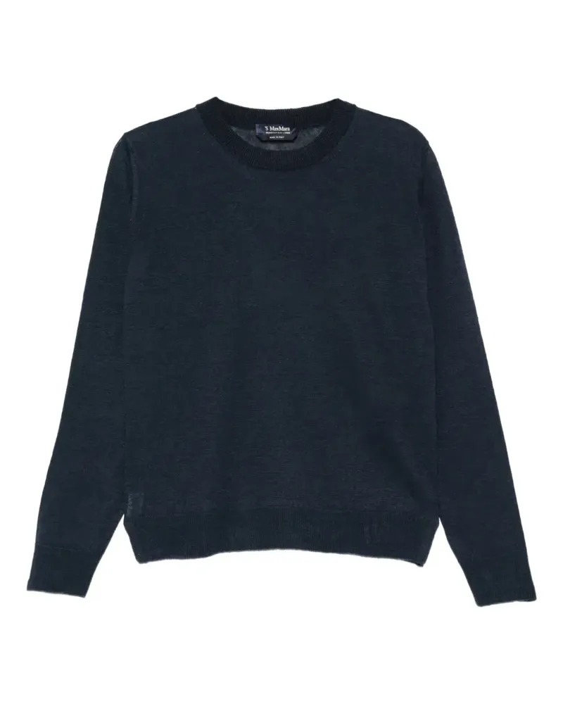 Max Mara Max Mara linen crew-neck jumper - Blau Blau