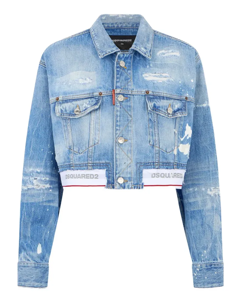 Dsquared2 Jeansjacke mit Waschung - Blau Blau