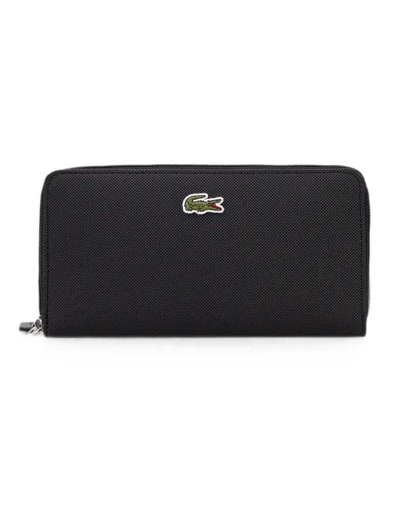 Lacoste logo-patch zip-around wallet - Schwarz Schwarz