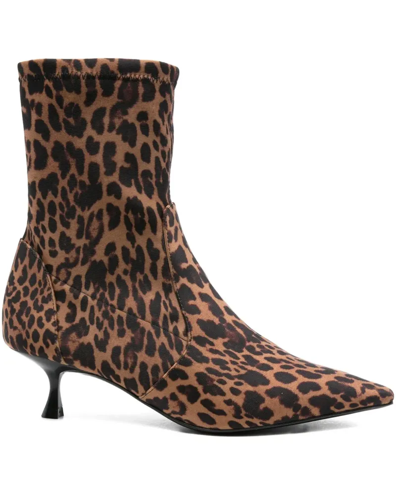 Stuart Weitzman Stiefel mit Leoparden-Print - Braun Braun