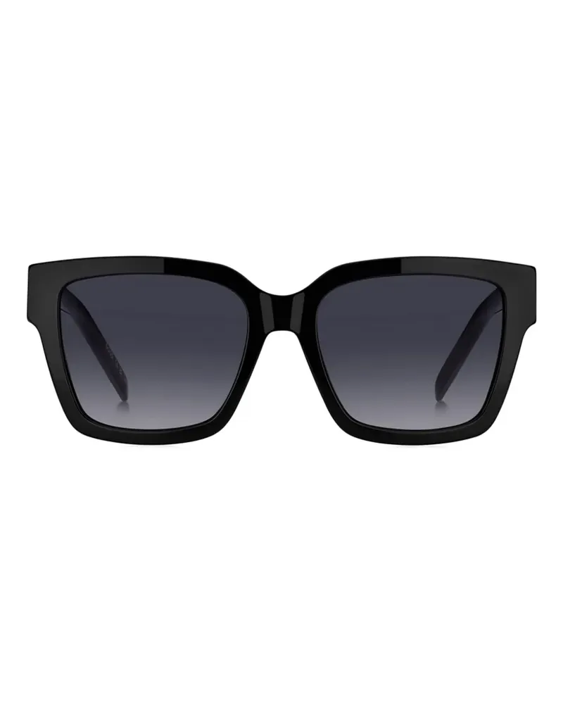 HUGO BOSS Sonnenbrille mit eckigem Gestell - Schwarz Schwarz