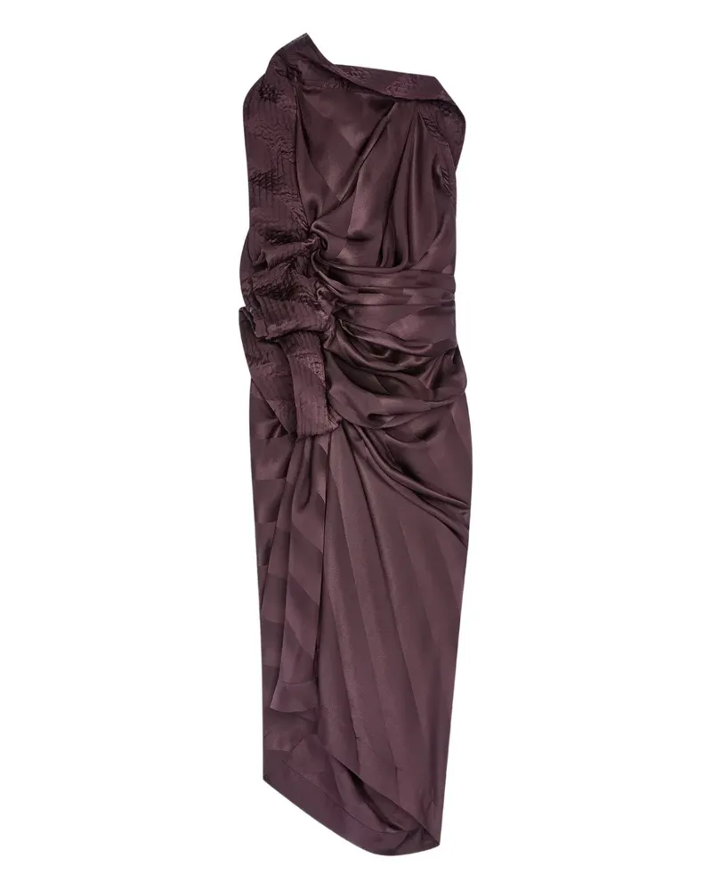 Dries van Noten Drapiertes Kleid aus Seide - Violett Violett