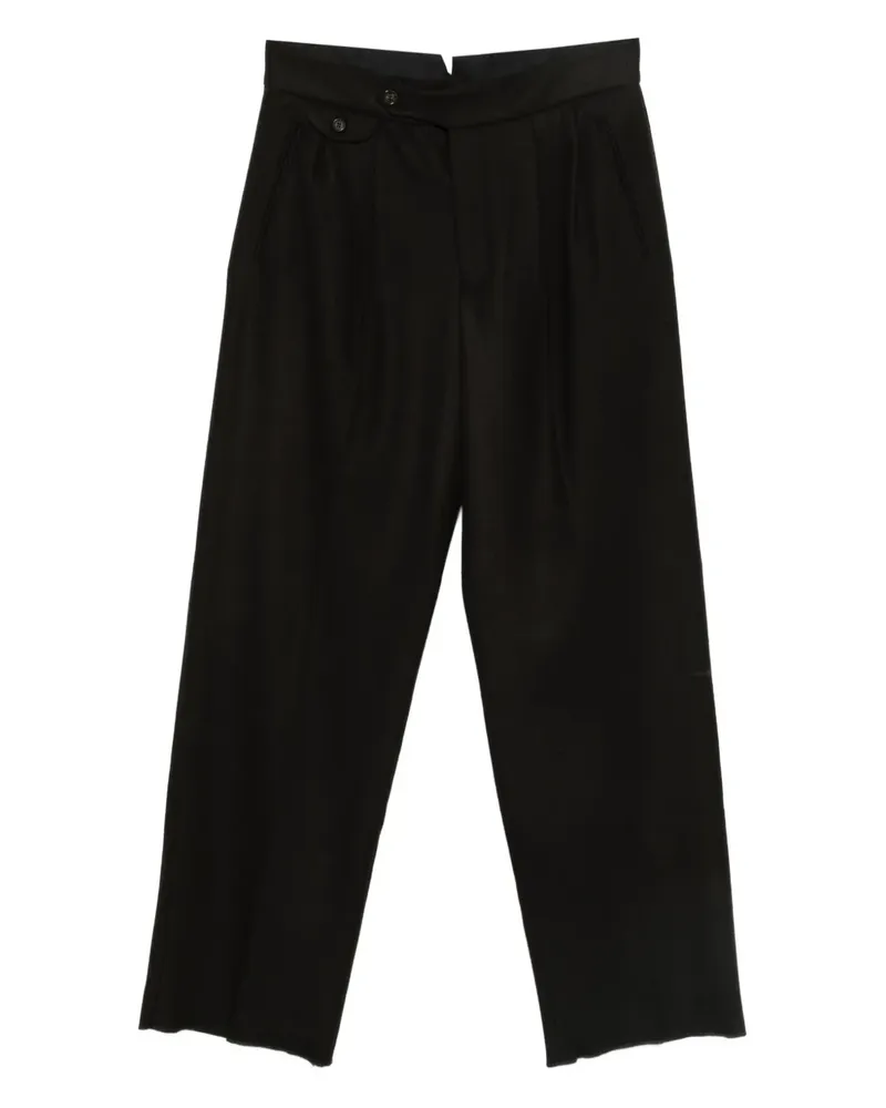 Emporio Armani pleat-detail trousers - Schwarz Schwarz