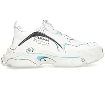 Triple S sketch-print sneakers - Weiß
