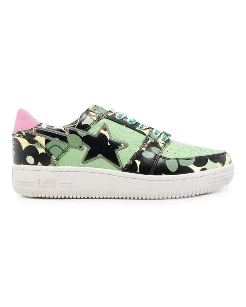 BAPE x Mo' Wax x Unkle Bapesta Low M2 camo-print sneakers - Grün Grün