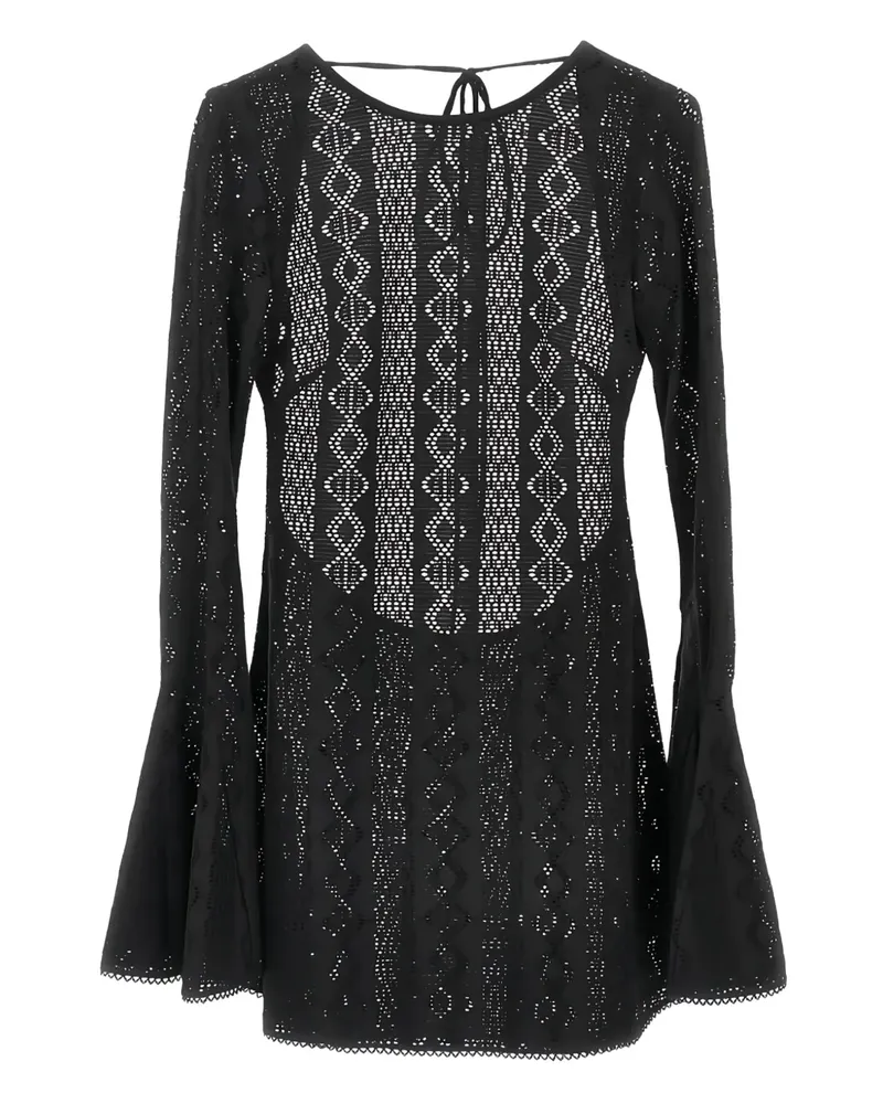 ANDAMANE Minikleid mit Lochmuster - Schwarz Schwarz