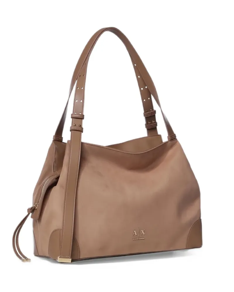 Armani Exchange Tote Bag mit Logo - Braun Braun