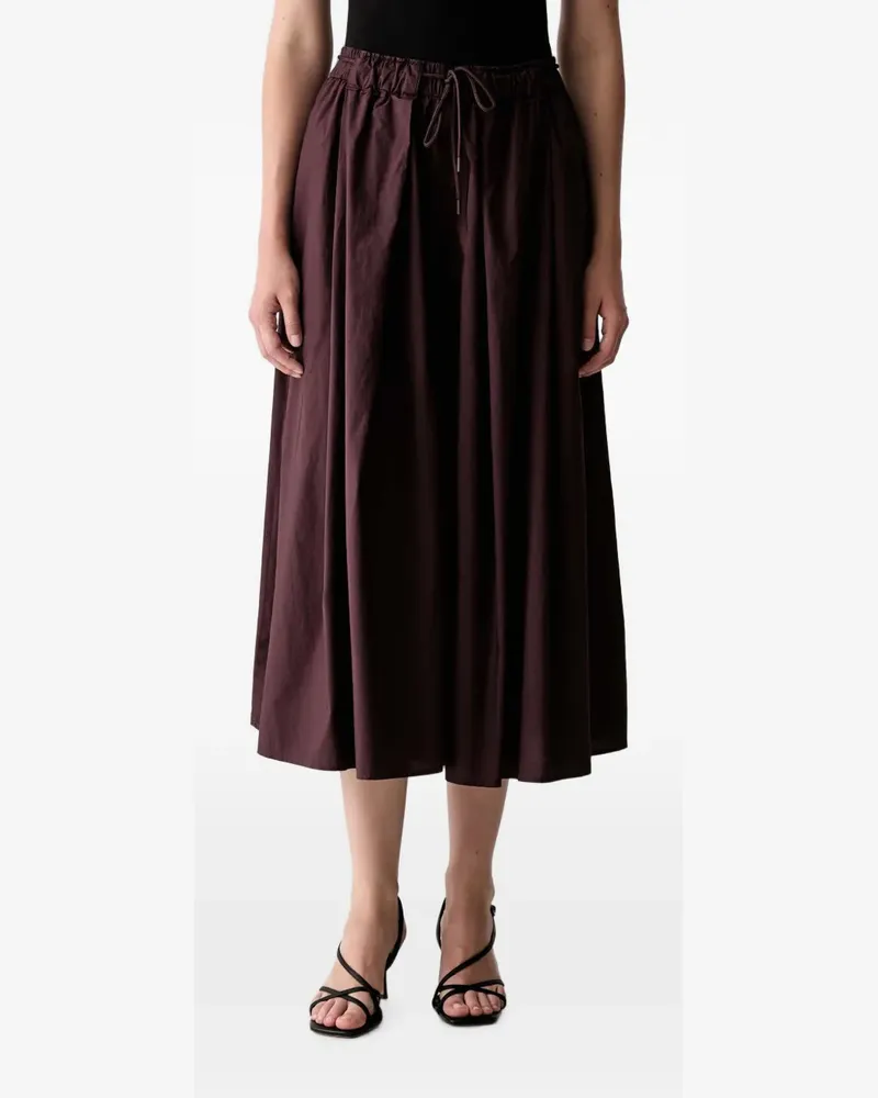 Marc O'Polo drawstring-waist pleated midi skirt - Braun Braun