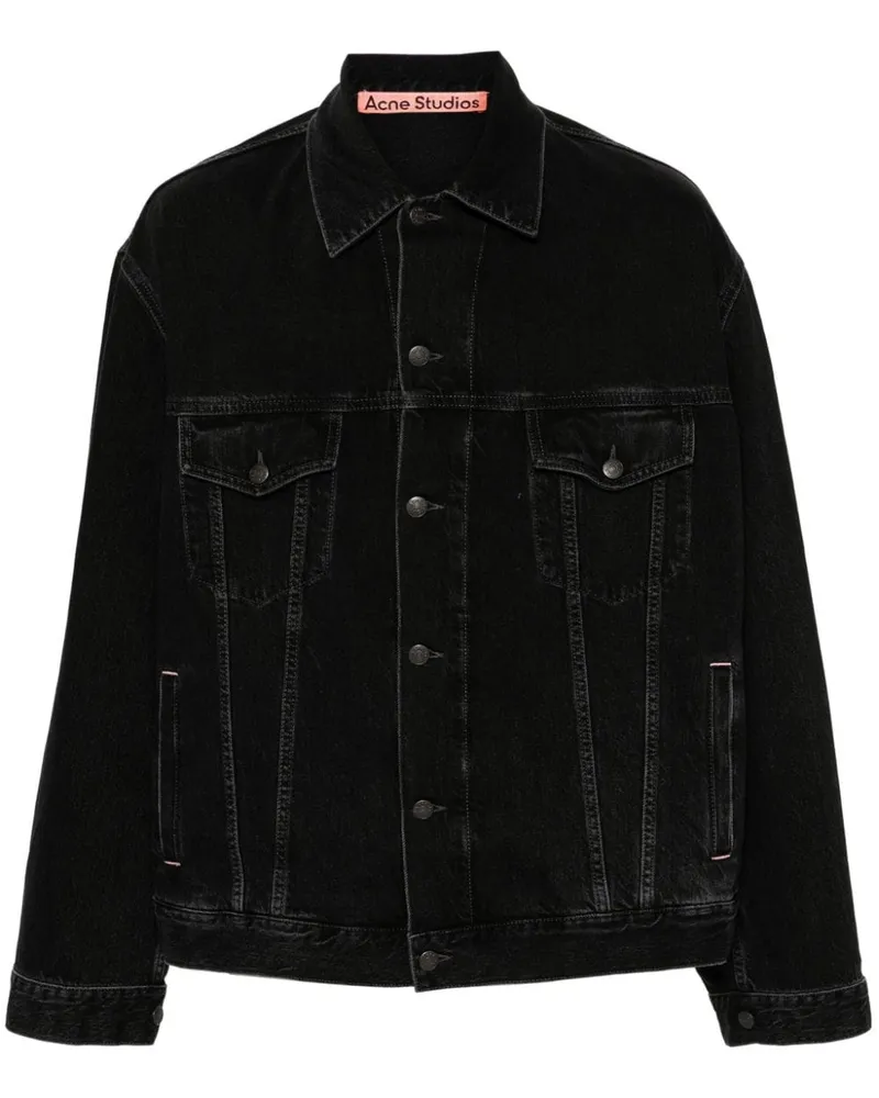Acne Studios Jeansjacke mit tiefen Schultern - Schwarz Schwarz