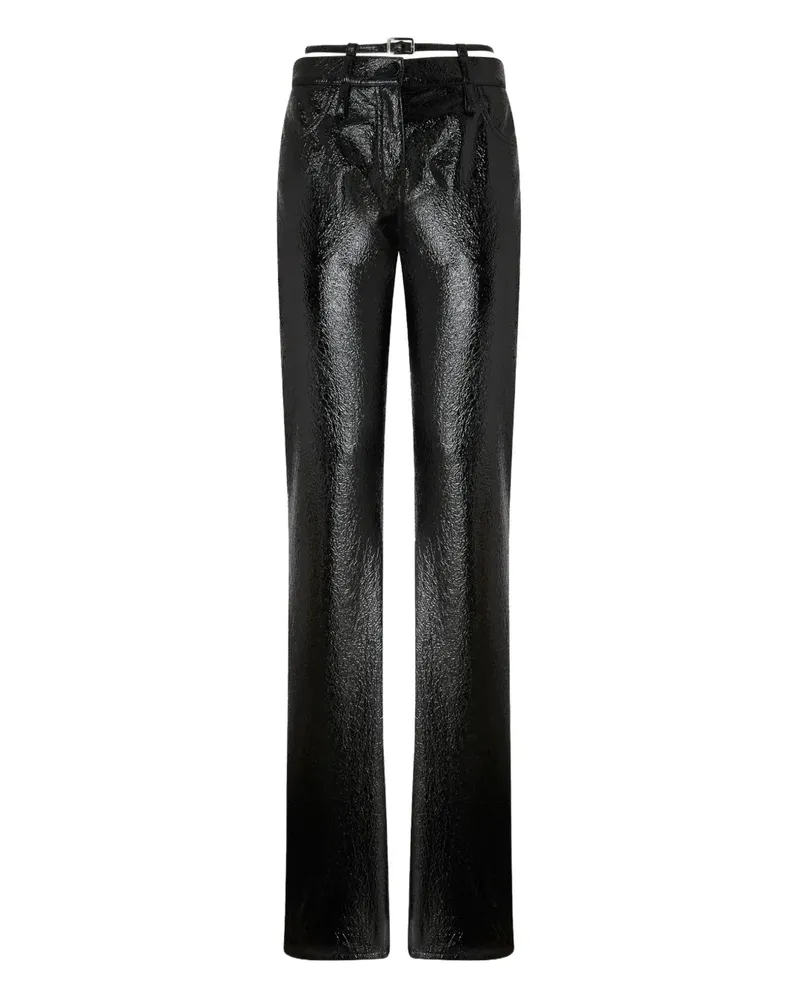 Pinko Hose mit Gürtel - Schwarz Schwarz