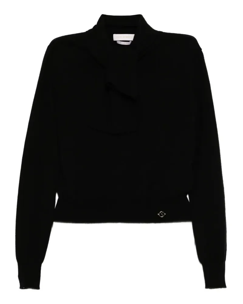 Saiid Kobeisy Oberteil mit Logo-Patch - Schwarz Schwarz