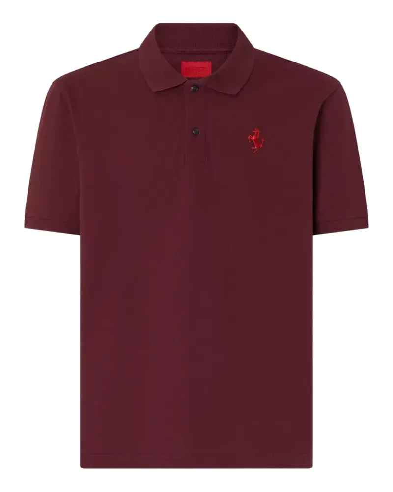 Ferrari Poloshirt mit Logo-Stickerei - Rot Rot