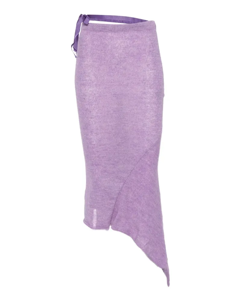 Barbara Bologna asymmetric-hem knitted midi skirt - Violett Violett