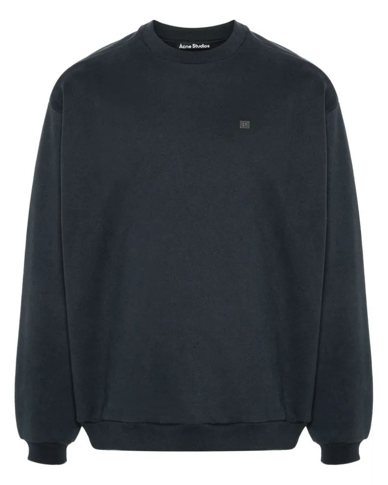 Acne Studios Sweatshirt mit Face-Patch Grau