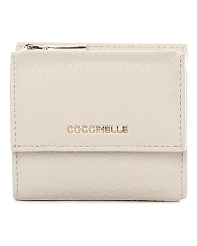Coccinelle flap zip leather wallet - Weiß Weiß