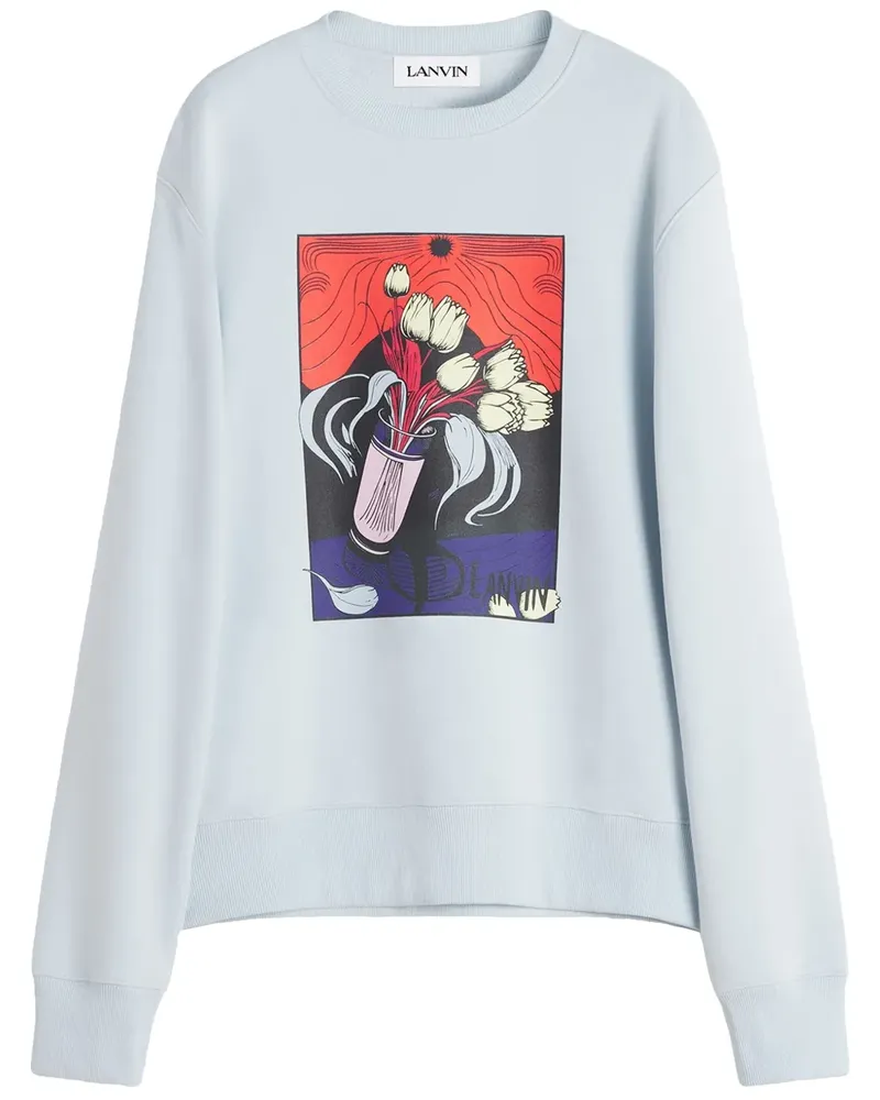 Lanvin Sweatshirt mit grafischem Print - Blau Blau