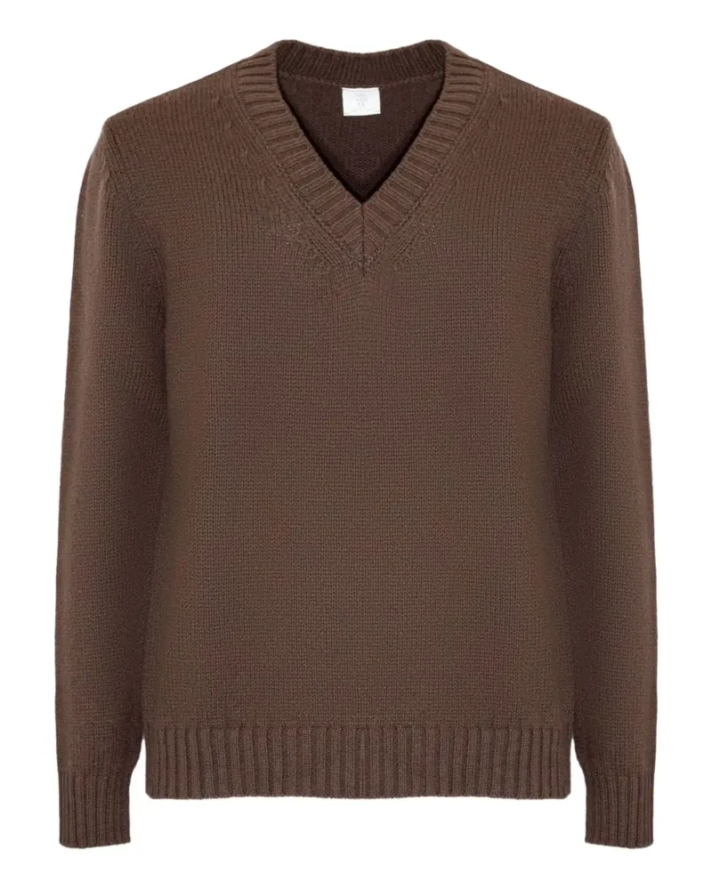 Eleventy Pullover mit geripptem Saum - Braun Braun