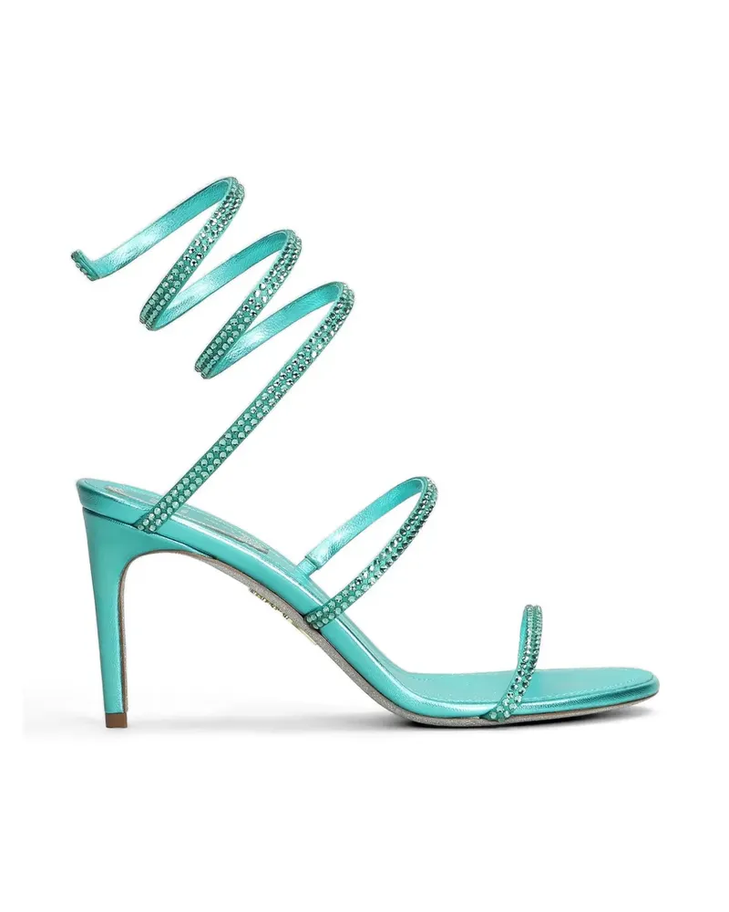 René Caovilla Cleo crystal-embellished sandals - Blau Blau