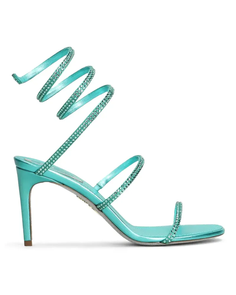 René Caovilla Cleo crystal-embellished sandals - Blau Blau