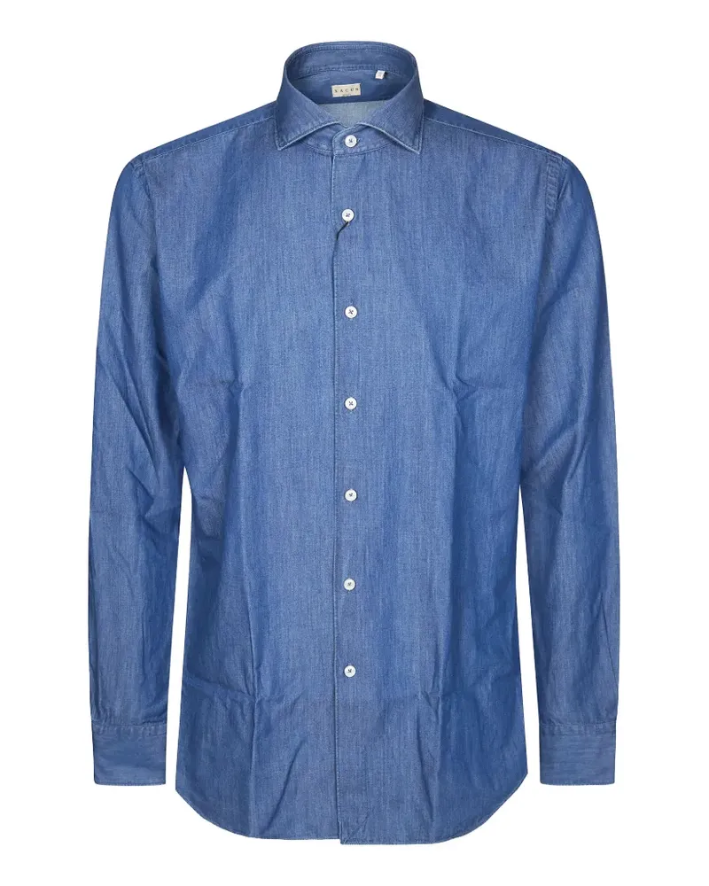 XACUS Ausgeblichenes Hemd - Blau Blau