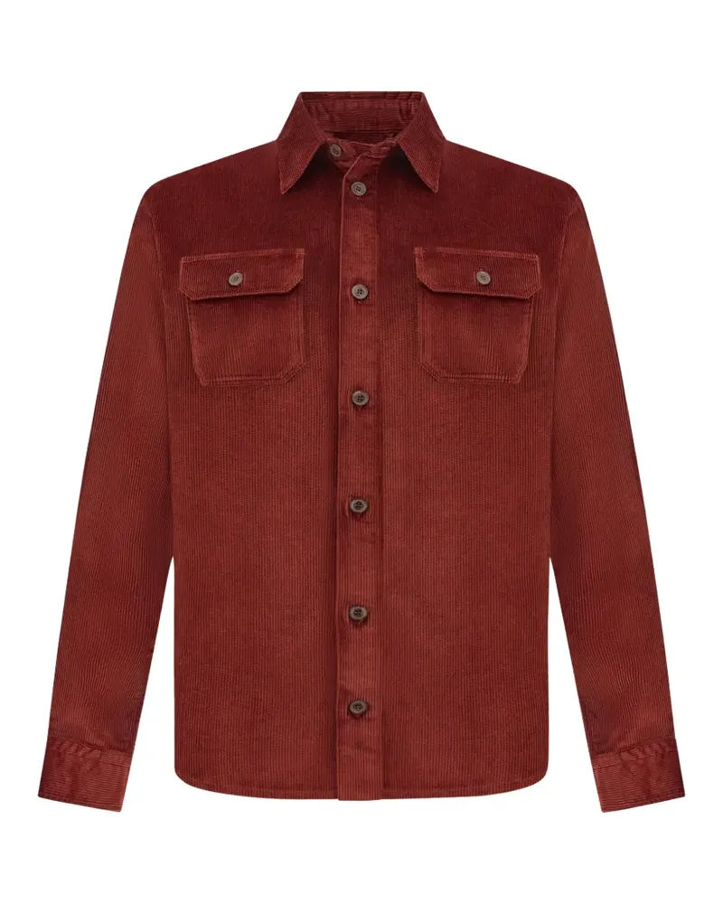 Paul & Shark Langarmshirt mit Cord-Struktur - Rot Rot