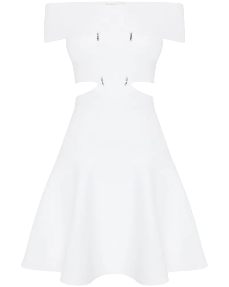 Alexander McQueen Schulterfreies Minikleid - Weiß Weiß