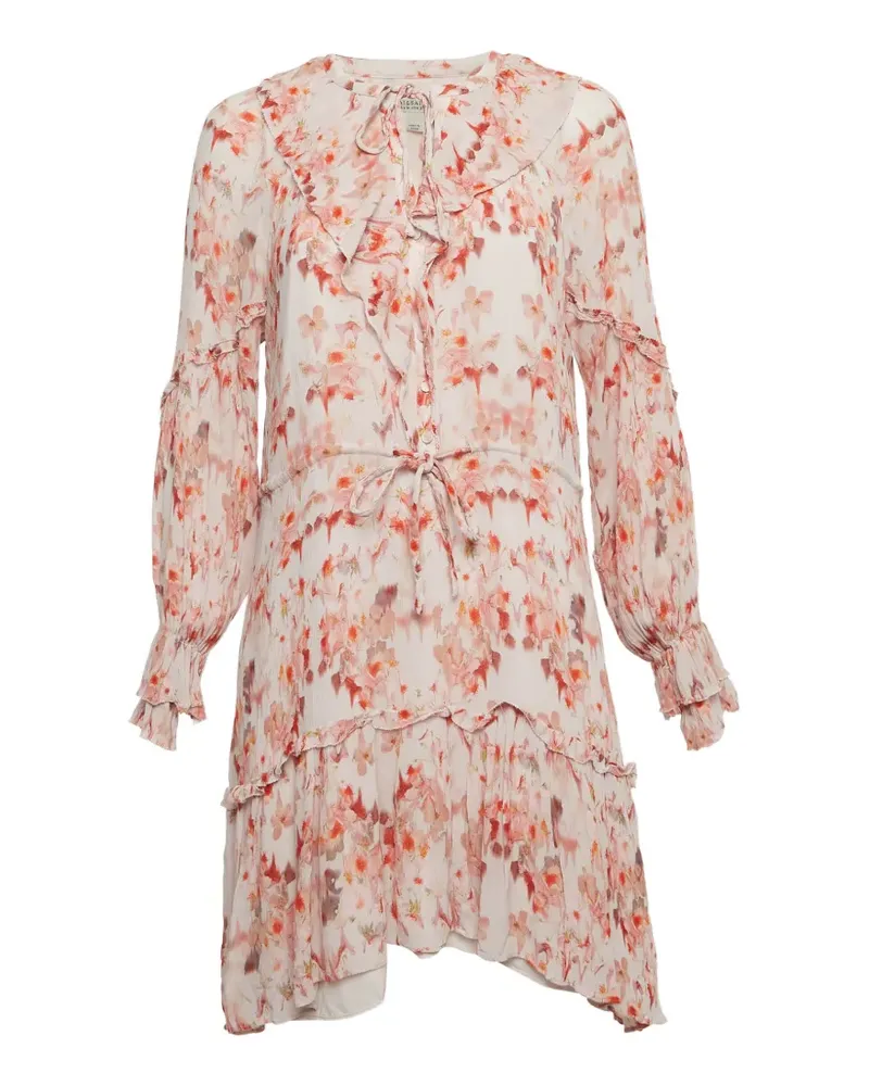 AllSaints floral-print mini dress - Nude Nude