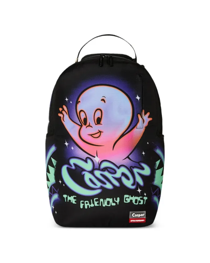 Sprayground x Casper Rucksack mit Neonspray - Schwarz Schwarz