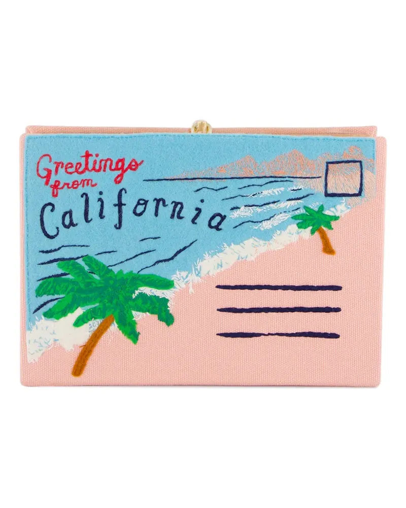 Olympia Le-Tan Greetings From California Mini-Tasche - Rosa Rosa