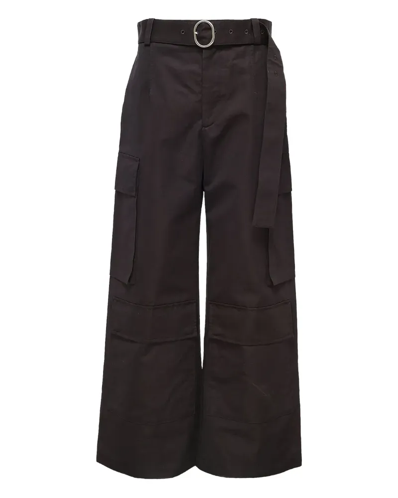 Jil Sander Cargohose mit Gürtel - Schwarz Schwarz