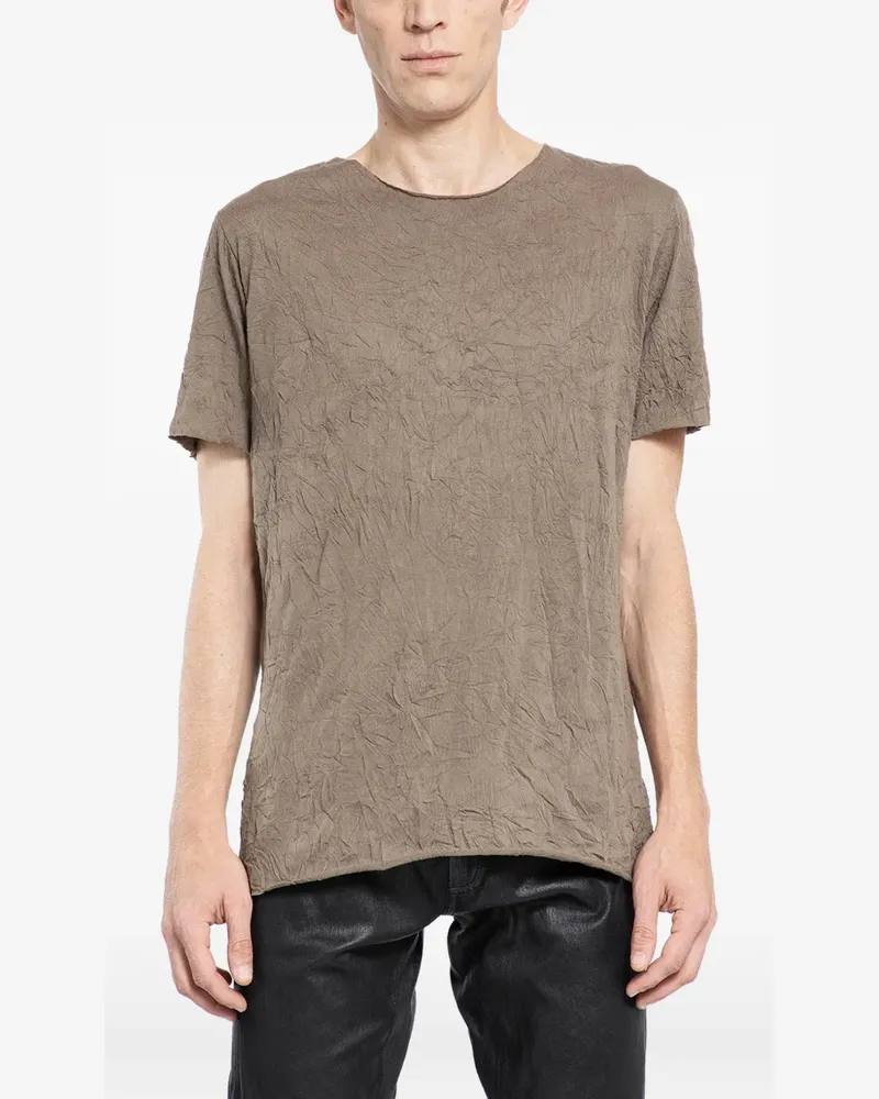 Giorgio Brato crinkled T-shirt - Braun Braun