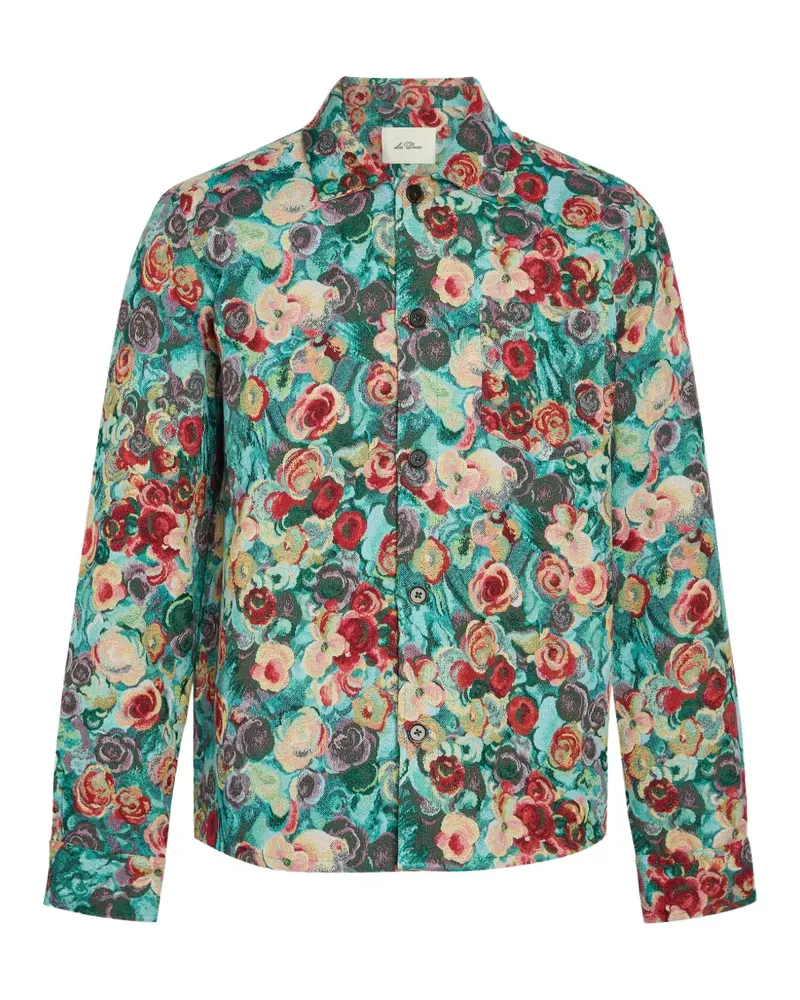 LES DEUX floral-tapestry long-sleeve shirt - Grün Grün