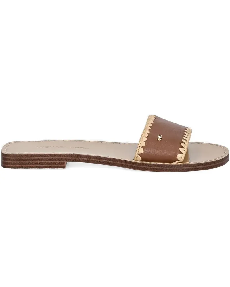 Michael Kors Flache Sandalen mit Flechtdetail - Braun Braun