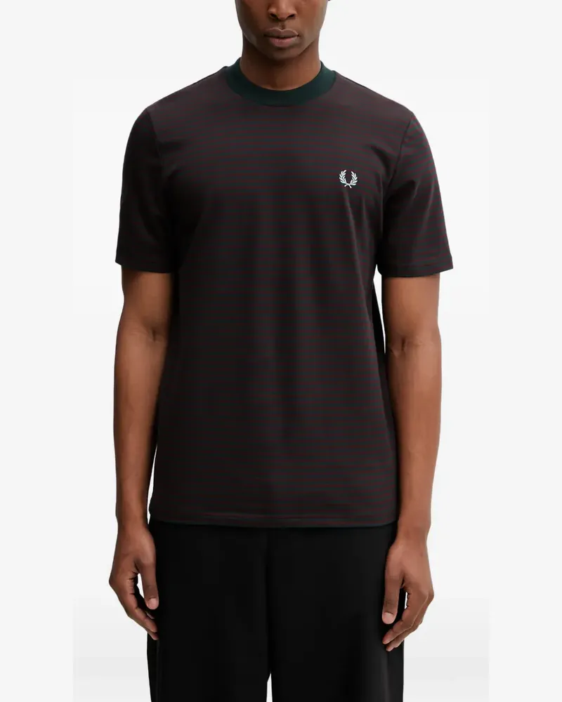 Fred Perry striped Laurel Wreath T-shirt - Grün Grün