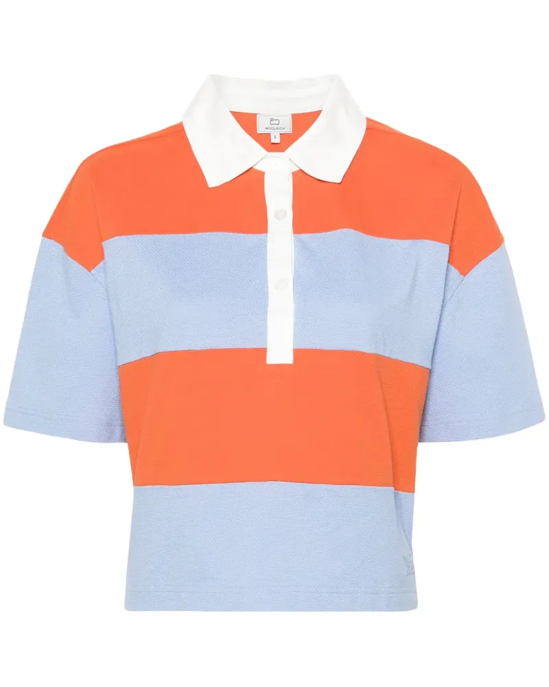 Woolrich Gestreiftes Poloshirt - Blau Blau