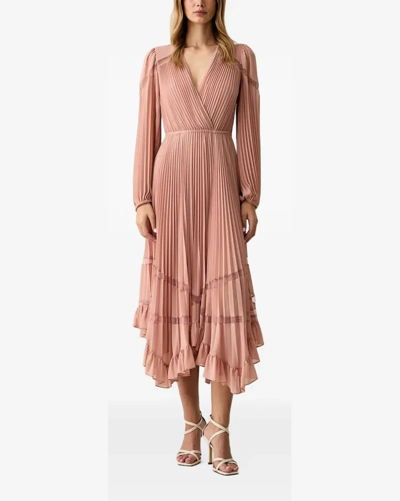 Twin-Set Langes Kleid mit Falten - Rosa Rosa