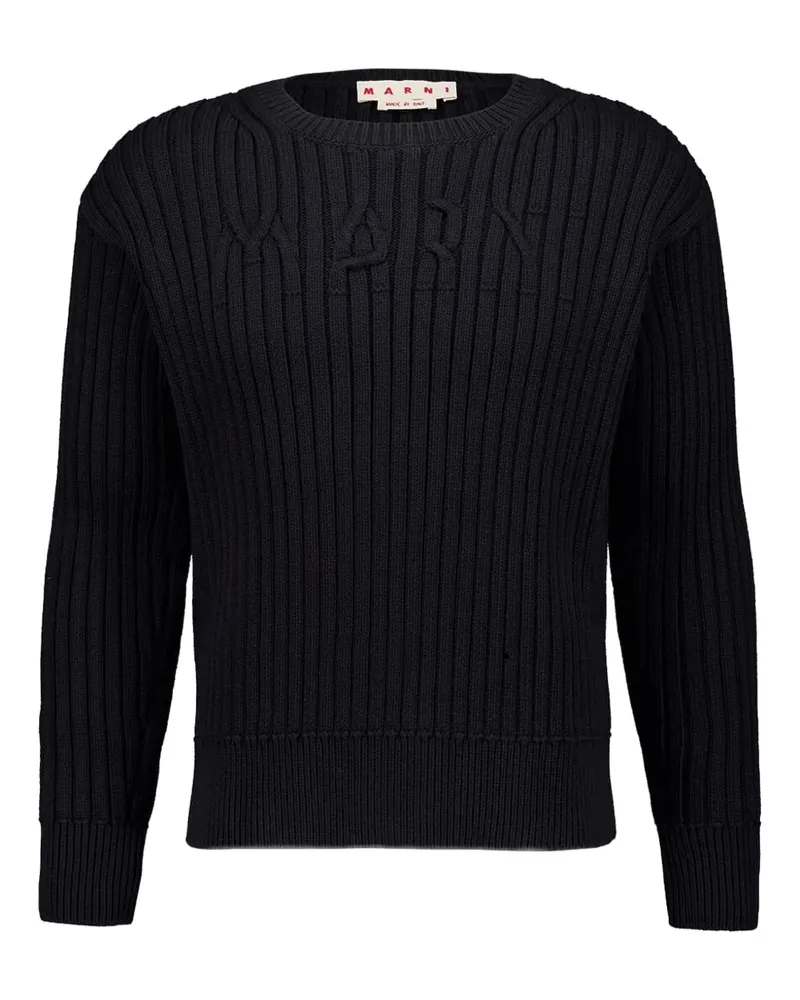 Marni Gerippter Strickpullover - Schwarz Schwarz