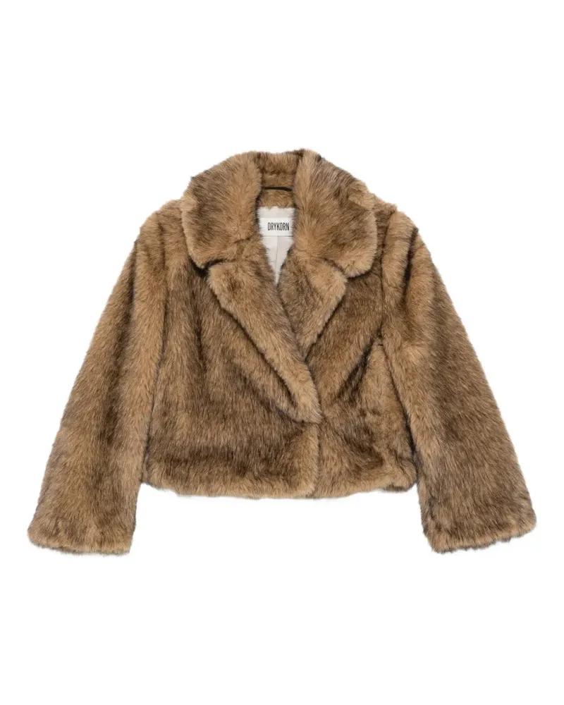 Drykorn Mantel aus Faux Fur - Braun Braun