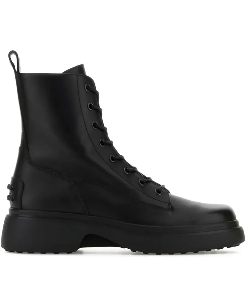 TOD'S Bikerstiefel mit Plateau - Schwarz Schwarz