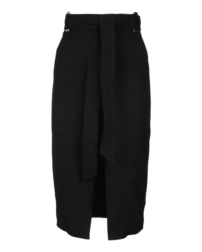 Elisabetta Franchi belted midi skirt - Schwarz Schwarz