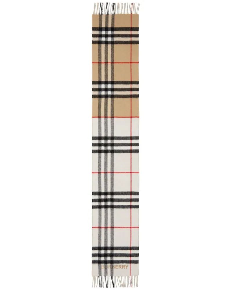 Burberry Kaschmirschal im Karomix - Nude Nude