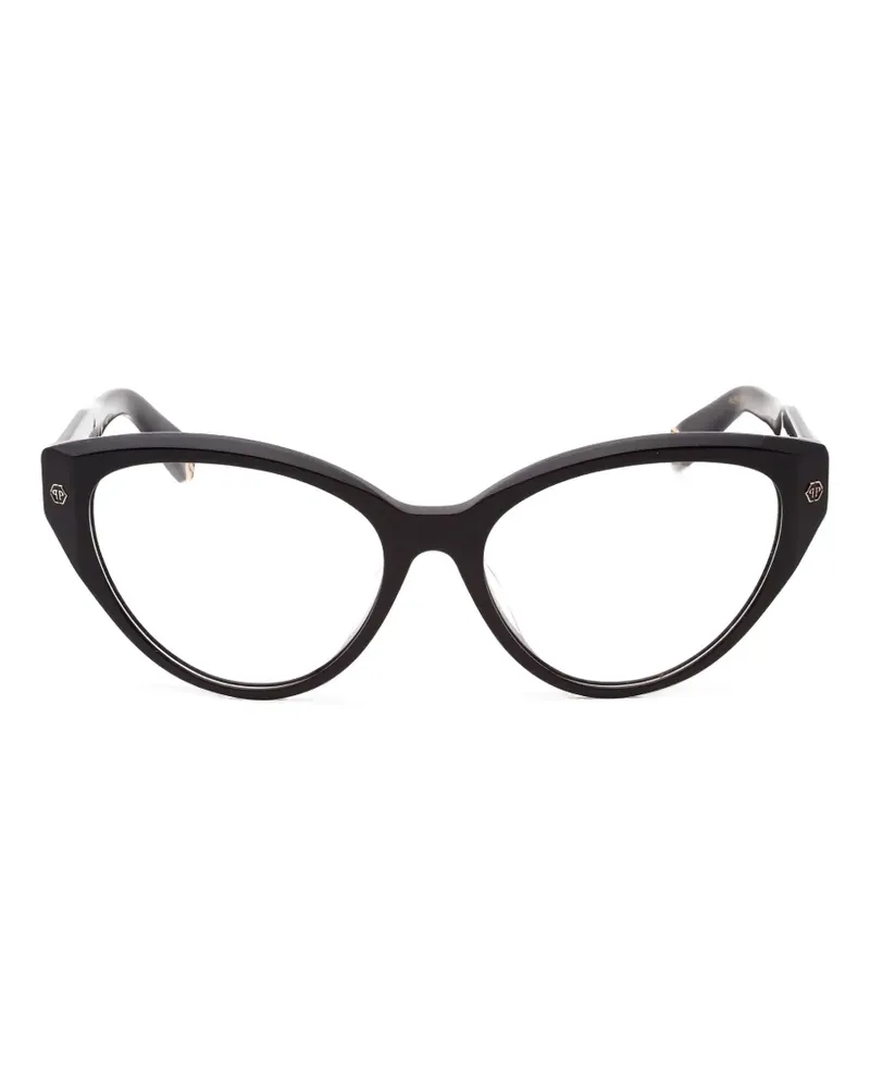 Philipp Plein Brille mit Cat-Eye-Gestell - Schwarz Schwarz