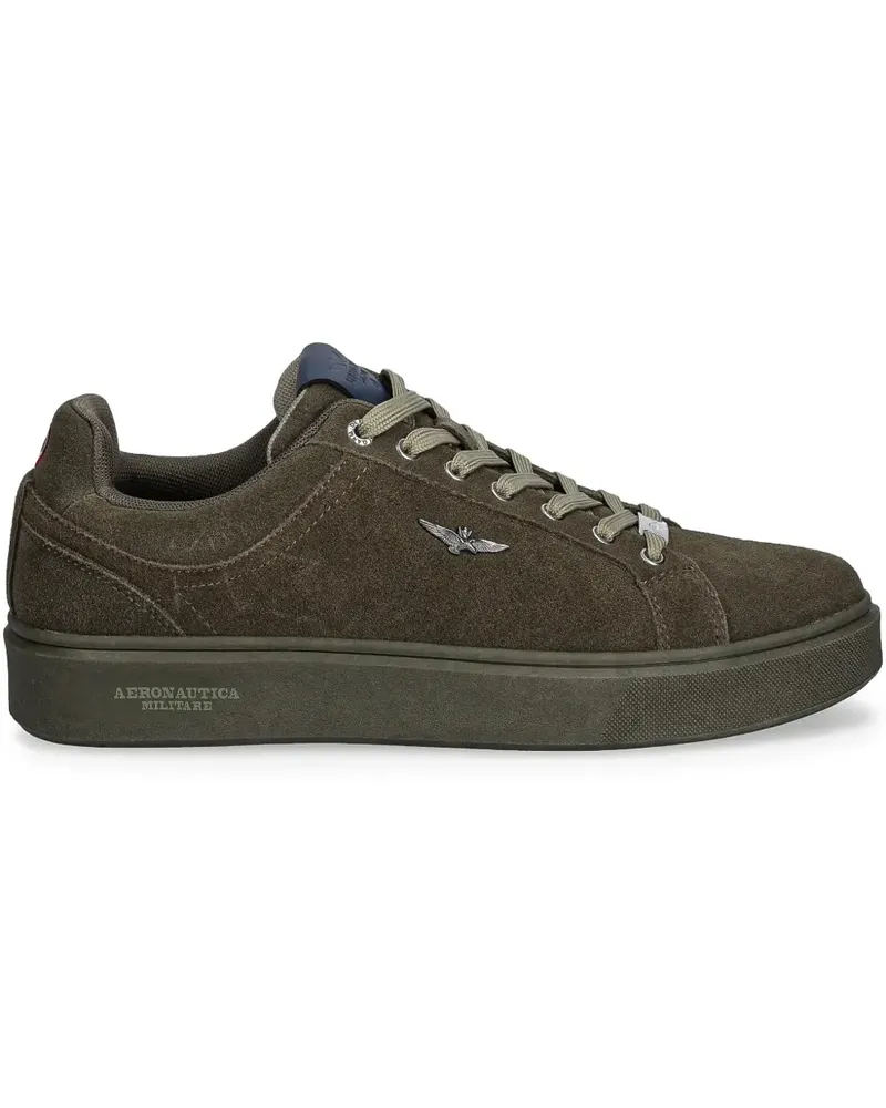 Aeronautica Militare appliqué lace-up sneakers - Grün Grün
