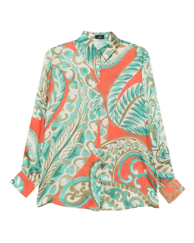 Etro Gemustertes Hemd mit Knöpfen - Orange Orange