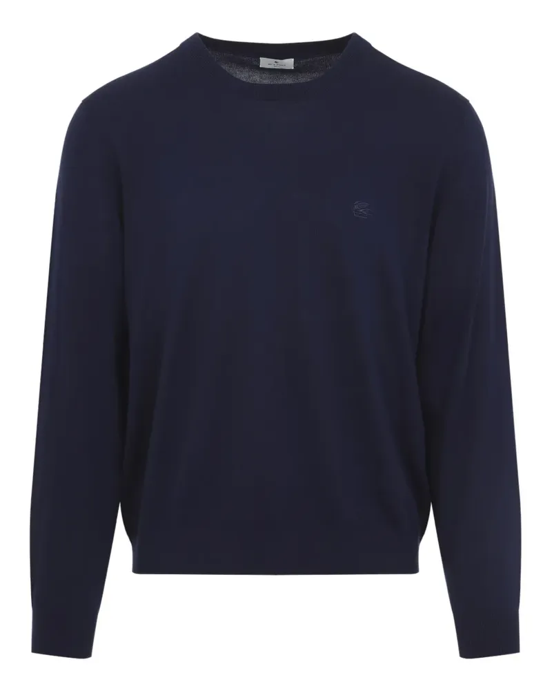 Etro Bestickter Pullover mit rundem Ausschnitt - Blau Blau